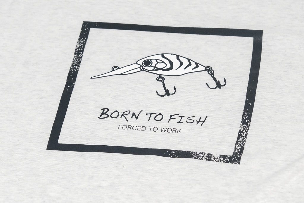 TEE-SHIRT BORN TO FISH GRIS