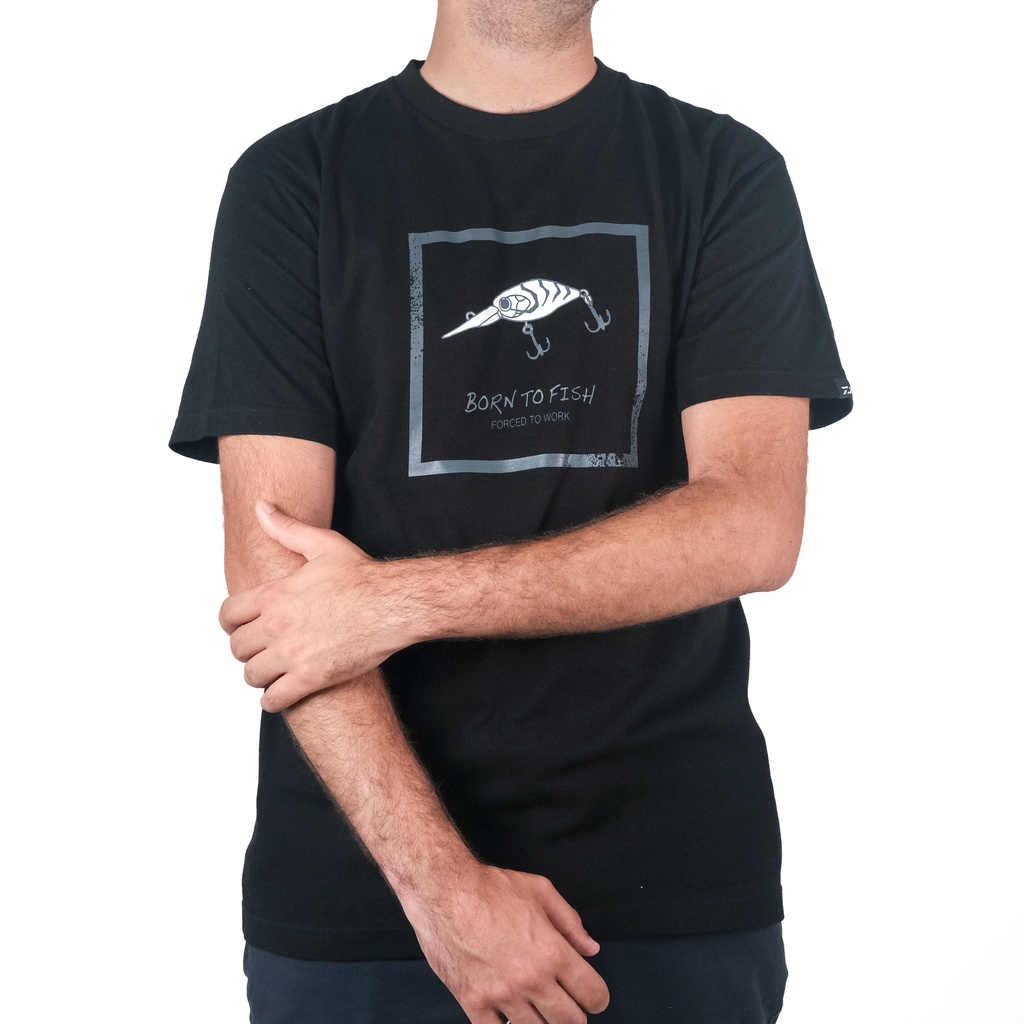 TEE-SHIRT BORN TO FISH NOIR