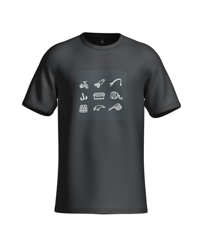 TEE-SHIRT FISHING TACKLE NOIR