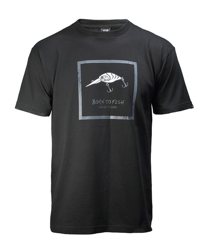 TEE-SHIRT BORN TO FISH NOIR